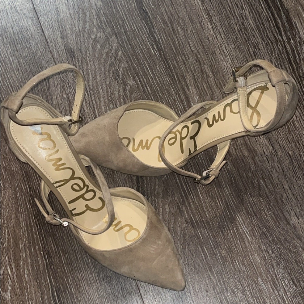 Sam Edelman Taupe Suede Pointed Heels